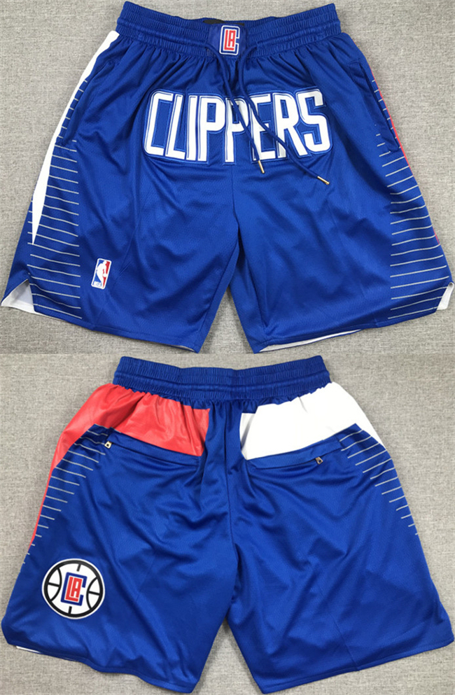 Men's Los Angeles Clippers Blue Shorts (Run Small)